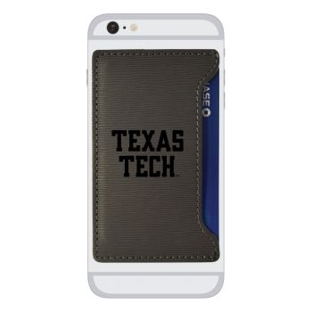 Faux Leather Cell Phone Card Holder - Texas Tech Red Raiders