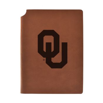 Leather Hardcover Notebook Journal - Oklahoma Sooners
