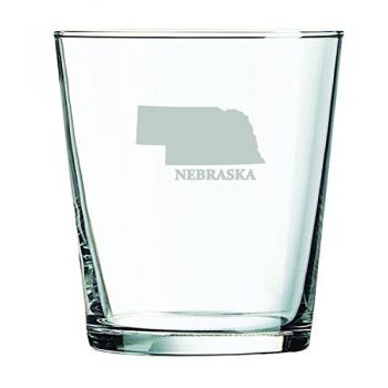 13 oz Cocktail Glass - Nebraska State Outline - Nebraska State Outline