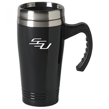 16 oz Stainless Steel Coffee Mug with handle - Savannah State Tigers