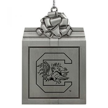 Pewter Gift Box Ornament - South Carolina Gamecocks
