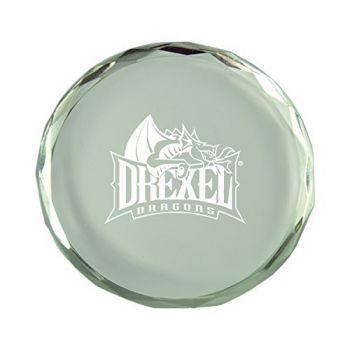 Crystal Paper Weight - Drexel Dragons