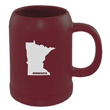 22 oz Ceramic Stein Coffee Mug - Minnesota State Outline - Minnesota State Outline