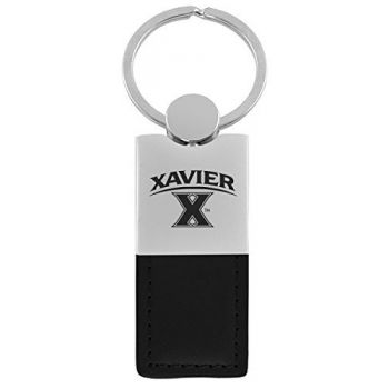 Modern Leather and Metal Keychain - Xavier Musketeers