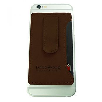 Cell Phone Card Holder Wallet with Money Clip - Longwood Lancers