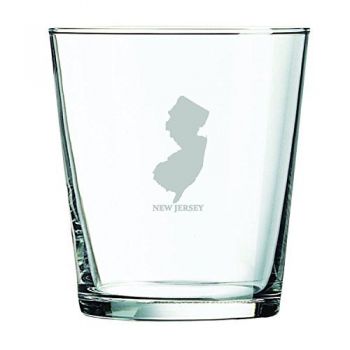 13 oz Cocktail Glass - New Jersey State Outline - New Jersey State Outline