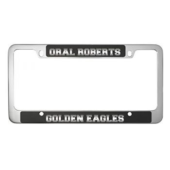 Stainless Steel License Plate Frame - Oral Roberts Golden Eagles