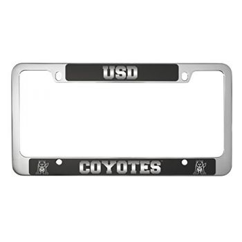 Stainless Steel License Plate Frame - South Dakota Coyotes