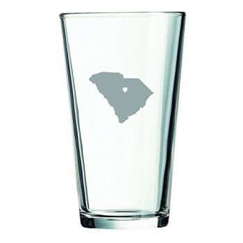 16 oz Pint Glass  - I Heart South Carolina - I Heart South Carolina