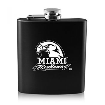 6 oz Stainless Steel Hip Flask - Miami RedHawks