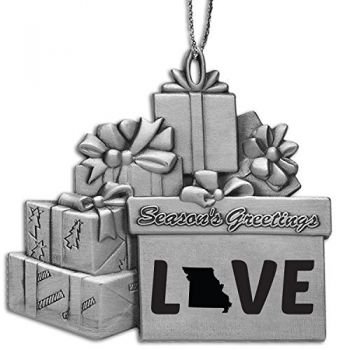 Pewter Gift Display Christmas Tree Ornament - Missouri Love - Missouri Love
