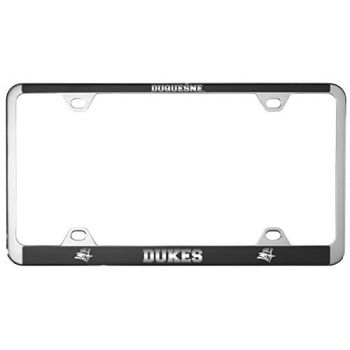 Stainless Steel License Plate Frame - Duquesne Dukes