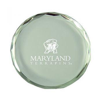 Crystal Paper Weight - Maryland Terrapins