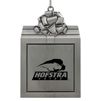 Pewter Gift Box Ornament - Hofstra University Pride