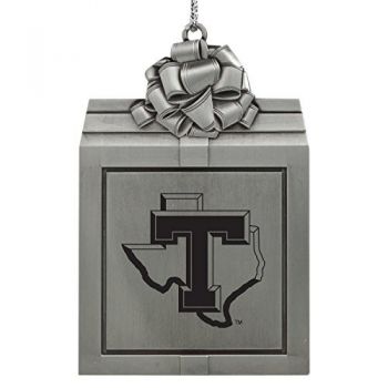 Pewter Gift Box Ornament - Tarleton State Texans