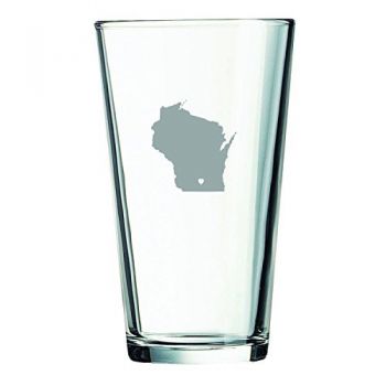 16 oz Pint Glass  - I Heart Wisconsin - I Heart Wisconsin