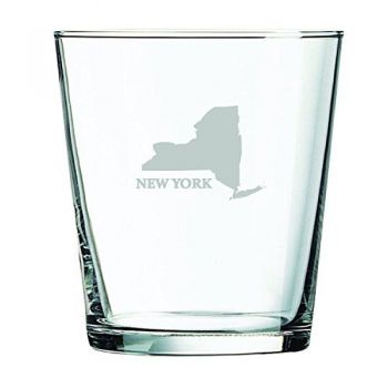 13 oz Cocktail Glass - New York State Outline - New York State Outline