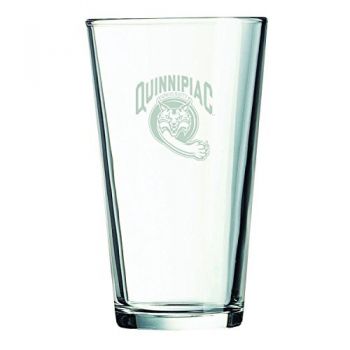 16 oz Pint Glass  - Quinnipiac bobcats