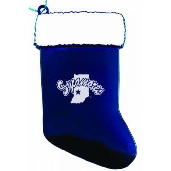 Pewter Stocking Christmas Ornament - Indiana State Sycamores