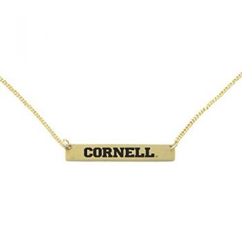 Brass Bar Bracelet - Cornell Big Red
