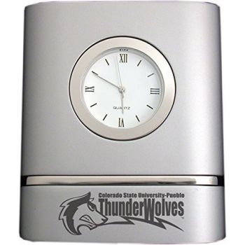Modern Desk Clock - CSU Pueblo Thunderwolves