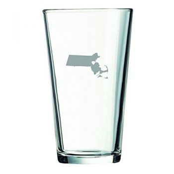 16 oz Pint Glass  - I Heart Massachusetts - I Heart Massachusetts