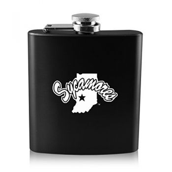 6 oz Stainless Steel Hip Flask - Indiana State Sycamores