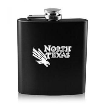 6 oz Stainless Steel Hip Flask - North Texas Mean Green