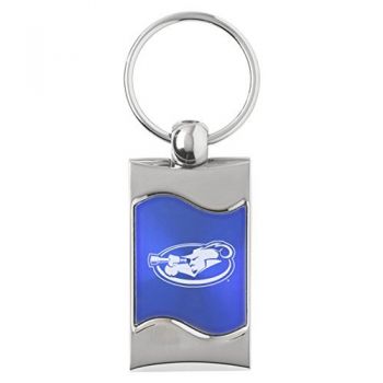 Keychain Fob with Wave Shaped Inlay - La Salle Explorers
