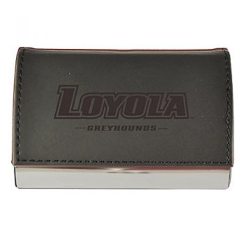 PU Leather Business Card Holder - Loyola Maryland Greyhounds