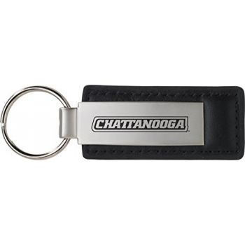 Stitched Leather and Metal Keychain - Tennessee Chattanooga Mocs