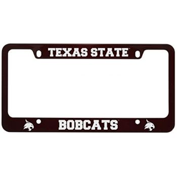 Stainless Steel License Plate Frame - Texas State Bobcats