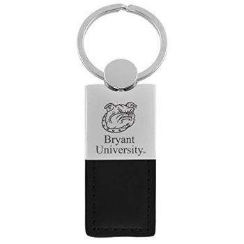 Modern Leather and Metal Keychain - Bryant Bulldogs