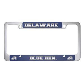 Stainless Steel License Plate Frame - Delaware Blue Hens