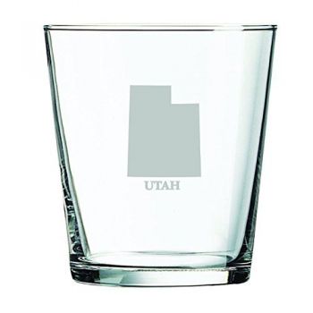 13 oz Cocktail Glass - Utah State Outline - Utah State Outline