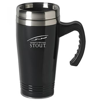 16 oz Stainless Steel Coffee Mug with handle - Wisconsin-Stout