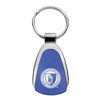 Teardrop Shaped Keychain Fob - Central Connecticut Blue Devils