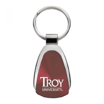 Teardrop Shaped Keychain Fob - Troy Trojans