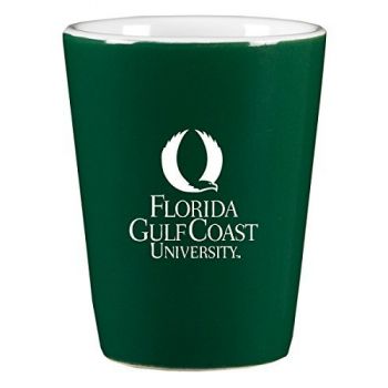 2 oz Ceramic Shot Glass - Florida Gulf Coast Eagles