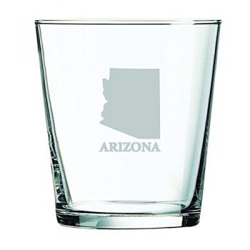 13 oz Cocktail Glass - Arizona State Outline - Arizona State Outline
