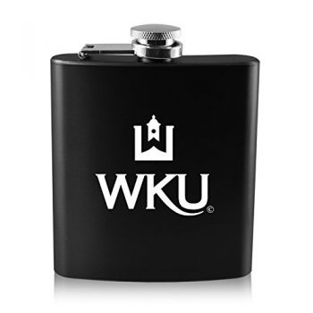 6 oz Stainless Steel Hip Flask - Western Kentucky Hilltoppers