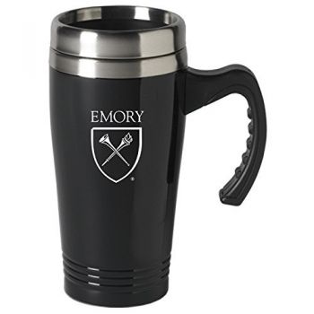 16 oz Stainless Steel Coffee Mug with handle - Emory Eagles