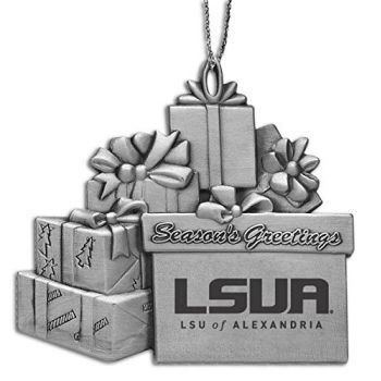Pewter Gift Display Christmas Tree Ornament - LSUA Generals