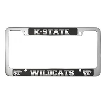 Stainless Steel License Plate Frame - Kansas State Wildcats