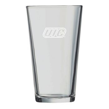 16 oz Pint Glass  - UIC Flames