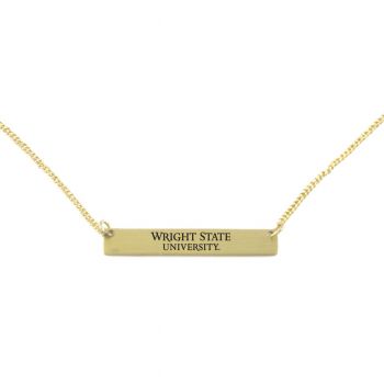Brass Bar Necklace - Wright State Raiders