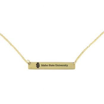 Brass Bar Necklace - Idaho State Bengals