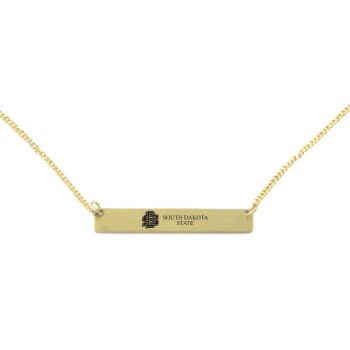 Brass Bar Necklace - South Dakota State Jackrabbits