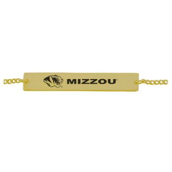 Brass Bar Bracelet - Mizzou Tigers
