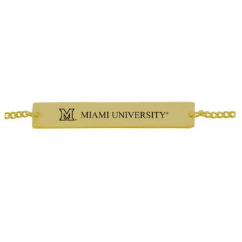 Brass Bar Bracelet - Miami RedHawks